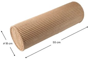 Brązowa sztruksowa poduszka na sofę dziecięcą Roll – Wigiwama