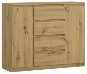 Komoda BASIC 2D4S – Dąb Artisan | 120x97x40 cm