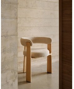 Beżowo-naturalne krzesło z litego drewna jesionowego Granite – Kave Home