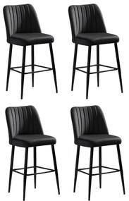 Zestaw krzeseł barowych Vento Anthracite and Black, 4 szt., 4 szt.