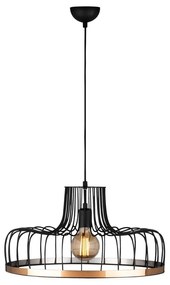 Lampa wisząca w czarno-miedzianym kolorze z metalowym kloszem ø 53 cm Fellini – Opviq lights