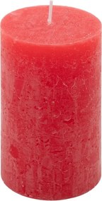 Zestaw świec rustykalnych, 11,5 cm, Ø 6,8 cm, czerwony, 6 sz