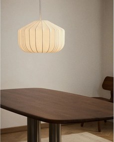 Biała lampa sufitowa z tekstylnym kloszem ø 51 cm Somar – Kave Home