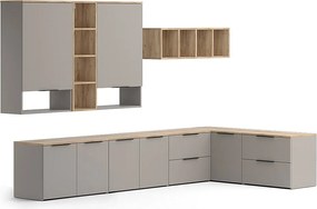 Ściana w salonie szary 80x40x50 wido