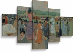 Obraz - Jean-Louis Forain, The Races at Longchamp, reprodukcje (125x70 cm)