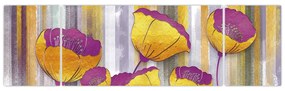 Obraz - Ilustracja kwiatów (170x50 cm)