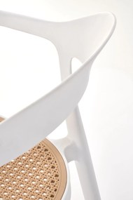 K530 krzesło biały naturalny, nowoczesne, skandynawskie, polipropylen