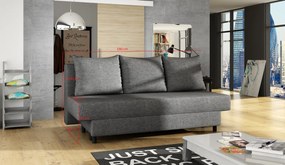 Sofa rozkładana z funkcją spania AMAZA szara ELTAP