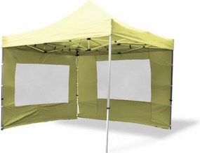 Pawilon ogrodowy Profi rozkładany 3 x 3 m - champagne 2 ściany