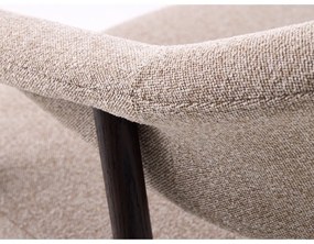 Beżowe krzesła z litego drewna dębowego z podłokietnikami zestaw 2 szt. Elk – Unique Furniture