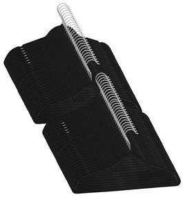 Komplet 50szt. antypoślizgowych czarnych wieszaków G6-P89