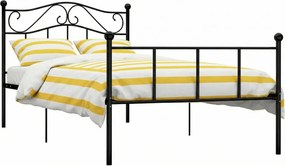 Czarne loftowe metalowe łóżko 90x200 cm P7-N13