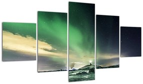 Obraz zorzy polarnej (125x70 cm)
