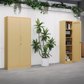 Szafa gospodarcza zamykana DAWID, 900 x 1850 x 450 mm, Fresh Style: beżowa