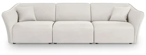 Biała sofa z materiału bouclé 292 cm Tokyo – Cosmopolitan Design