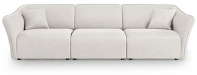 Biała sofa z materiału bouclé 292 cm Tokyo – Cosmopolitan Design