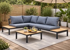 Zestaw mebli ogrodowych narożnik i stolik Tenerife MAS-XL-03, brązowy