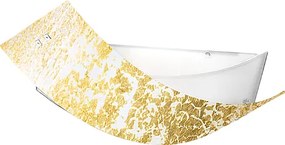 Camilla - Złota lampa sufitowa 3XE14 max 3X28W IP20 - Nowoczesna lampa ścienna ze srebrnym szklanym dyfuzorem i białą ramką 43x30cm