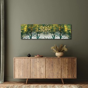 Obraz - Jelenie w zielonym lesie (170x50 cm)