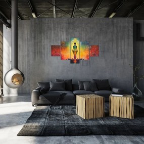 Obraz - Kobieta i czakry (125x70 cm)