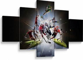 Obraz - Sportowcy (125x70 cm)