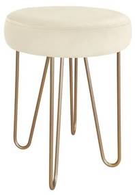 Taboret TORIN 2 MG VELVET ecru ATOS