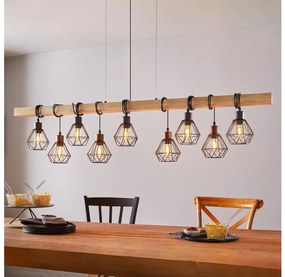 Eglo 44077 - Żyrandol na linkach TOWNSHEND 9xE27/60W/230V