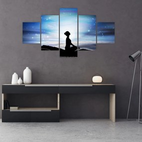 Obraz medytującej kobiety (125x70 cm)