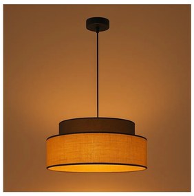 Żyrandol na lince BOHO 1xE27/60W/230V śr. 40 cm brązowy/beżowy