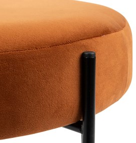 Taboret welurowy ARTY, Ø 47 cm