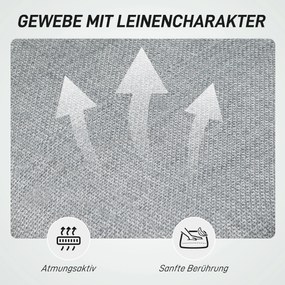 HOMCOM Obrotowy fotel biurowy bez podłokietników, z regulacją wysokości, na kółkach, Szary