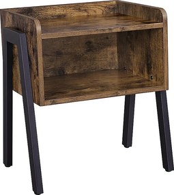 Stolik boczny 46x35x51,5 cm brązowy rustykalny alinru