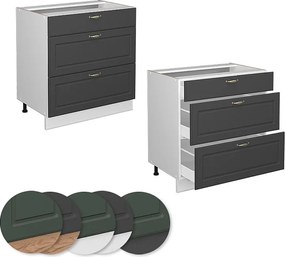 Szafka dolna do kuchni antracytowo-złoty 80x60x82 fame-line