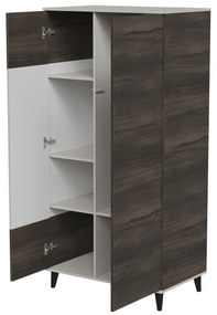RANDOM 2 S-1 Szafa Kaszmir Orzech Czarny Nowoczesna Ryflowana