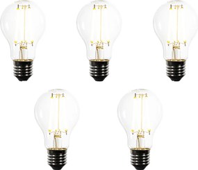Zestaw 5 ściemnialnych żarówek LED E27 A60 przezroczystych 7.2W 1521lm 3000K