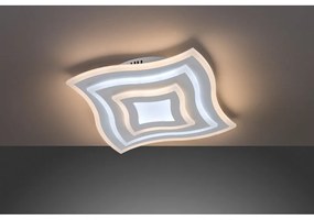 Biała metalowa lampa sufitowa LED ze zdalnym sterowaniem i ściemniaczem 43x43 cm Gorden – Fischer &amp; Honsel