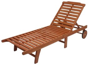 Ogrodowy leżak składany z drewna eukaliptusowego Garden Pleasure Palm Springs