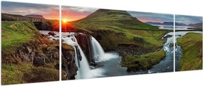 Obraz - Kirkjufell o zachodzie słońca (170x50 cm)