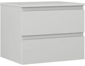 Mexen Orio szafka łazienkowa podumywalkowa 60 cm z blatem, 2 szuflady, szara mat - 91A10-06047-2-BFFC62