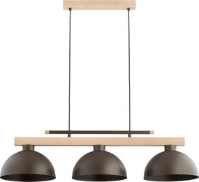 Lampa wisząca na lince VERTA 3xE27/15W/230V brązowa/beżowa