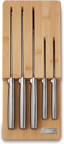 Zestaw noży ze stojakiem ze stali nierdzewnej 5 szt. Elevate Bamboo – Joseph Joseph