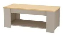 Szary stolik z blatem w dekorze dębu 105x47 cm Emerald – Støraa