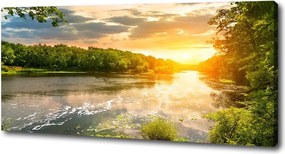 Foto obraz na płótnie Zmierzch nad rzeką