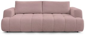Różowa rozkładana/ze schowkiem sofa 251 cm Fuji – Bobochic Paris