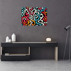 Obraz abstrakcji graficznej (70x50 cm)