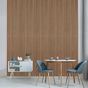 Drewniany panel akustyczny, 2400 x 600 mm, B2BP008, 5 szt, dąb sonoma