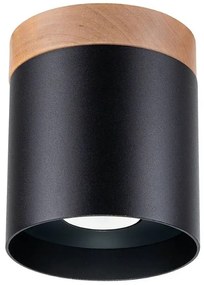 Czarny okrągły mały plafon spot sufitowy - 4X A649 G6-A15