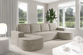 Narożnik MOLLY XL wolnostojący układ U z funkcją spania w tkaninie Curio 11 DomoHome