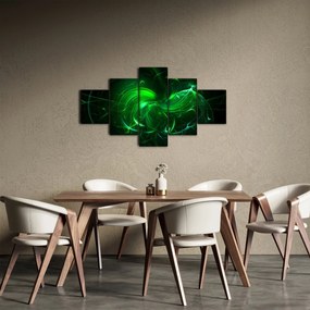 Obraz - zielona abstrakcja (125x70 cm)