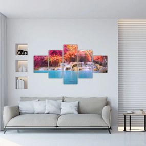 Obraz turkusowej laguny, Laos, Tat Kuang Si (125x70 cm)